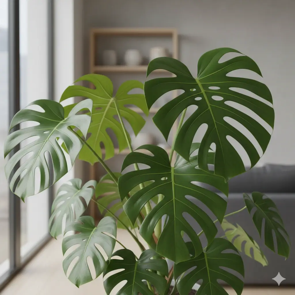Monstera leaf sample identification photo